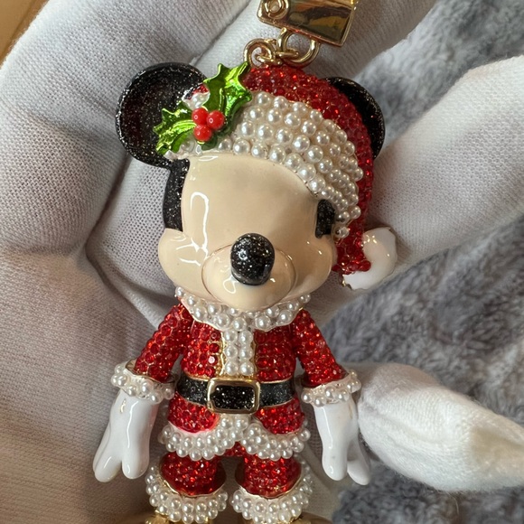 Disney/BaubleBar Mickey Mouse Bag Charm Purse Charm Keychain Xmas Edition - Picture 5 of 10